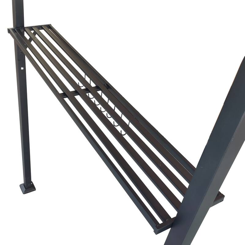 Outdoor Grill Gazebo 8 x 5 Ft Double Tier Soft Top Canopy and Steel Frame