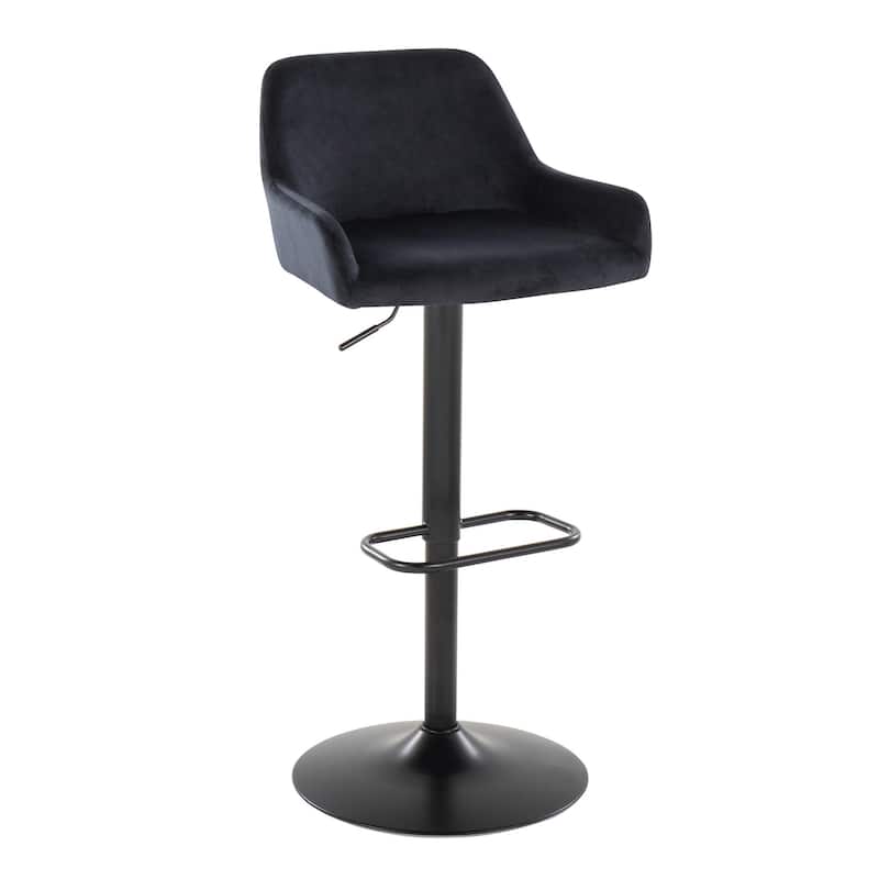 Porch & Den Galotti Adjustable Bar Stool with Rounded Rectangle Footrest (Set of 2)