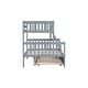 preview thumbnail 9 of 55, Detachable Rubber Wood Twin Over Full Bunk Bed with Trundle