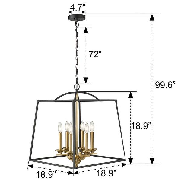 Shop Emliviar 6 Light Modern Farmhouse Chandelier Black And Gold