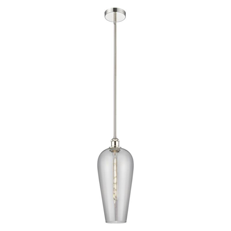 Innovations Lighting Endless Possibilities Edison - Chelsea - 1 Light 8" Stem Hung Mini Pendant - Polished Nickel/Light Smoke