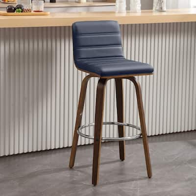 Faux Leather Upholstered Swivel Bar Stools, Counter Stool
