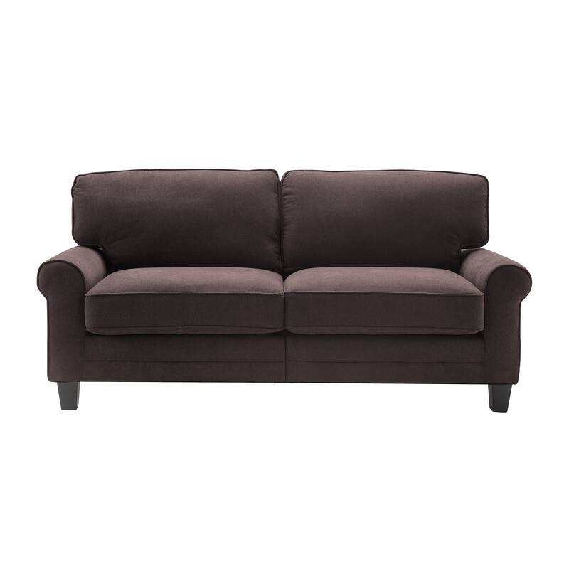 Serta Copenhagen 73" Sofa Couch for Two People, Pillowed Back Cushions and Rounded Arms, Durable Modern Upholstered Fabric
