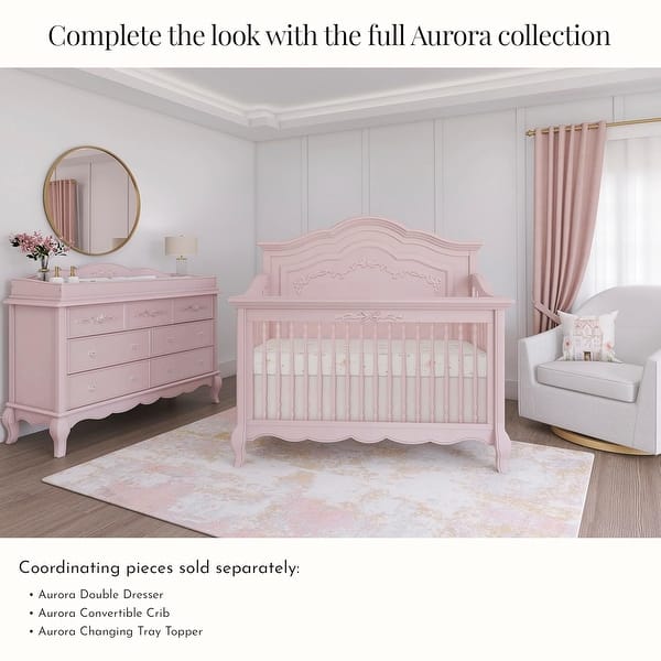 volur Aurora 5-in-1 Convertible Crib, Dusty Rose, 3 Mattress Heights - Bed  Bath & Beyond - 12079261