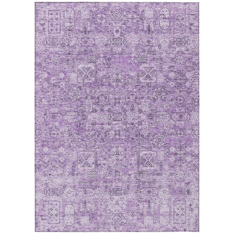 Machine Washable Indoor/ Outdoor Chantille Vintage Traditional Rug