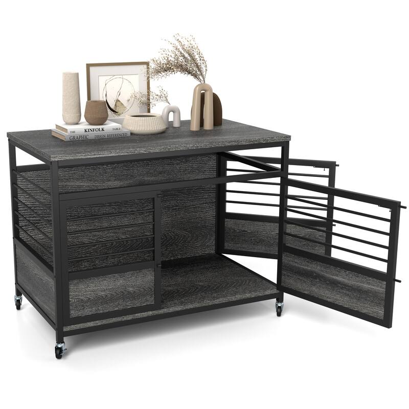 Moasis 24"/31"/39" Wooden Dog Crate Kennel End Table Furniture