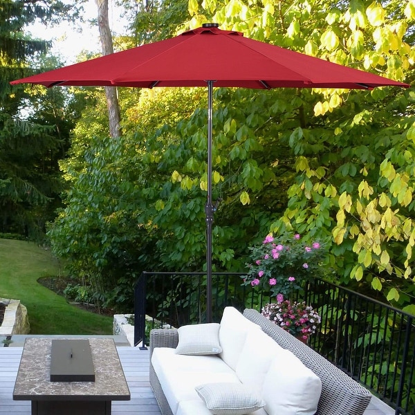 10 ft lighted patio umbrella