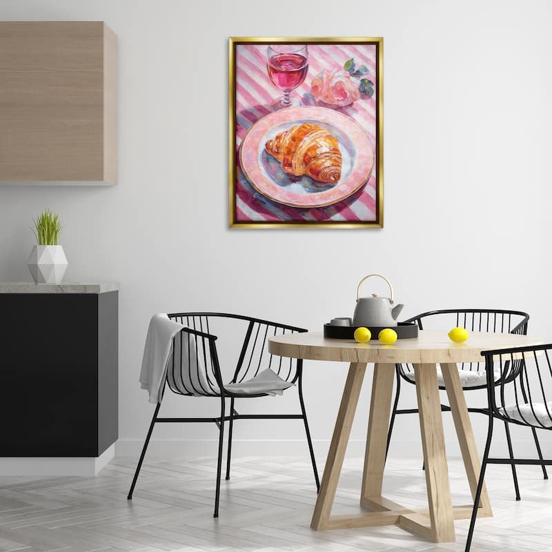 Stupell Pastel Brunch Meal Framed Floater Canvas Wall Art Design By Lil' Rue