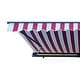 preview thumbnail 4 of 7, ALEKO Motorized LED 20 x 10 ft Half Cassette Retractable Awning Multi-Stripe Red