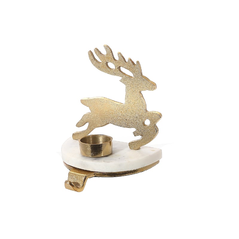 Christmas Reindeer With Tealight Stocking Holder