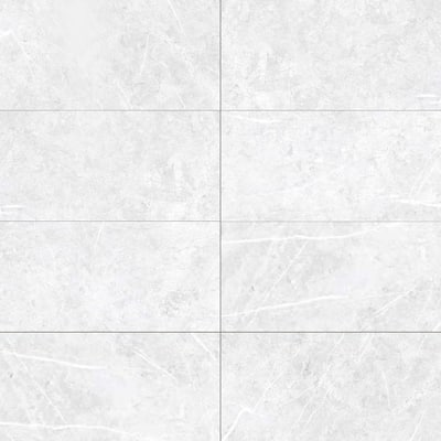 The Tile Life Opera 12x24 White Glossy Porcelain Floor & Wall Tile
