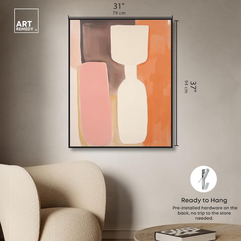 Peach Echoes I Canvas by Art Remedy