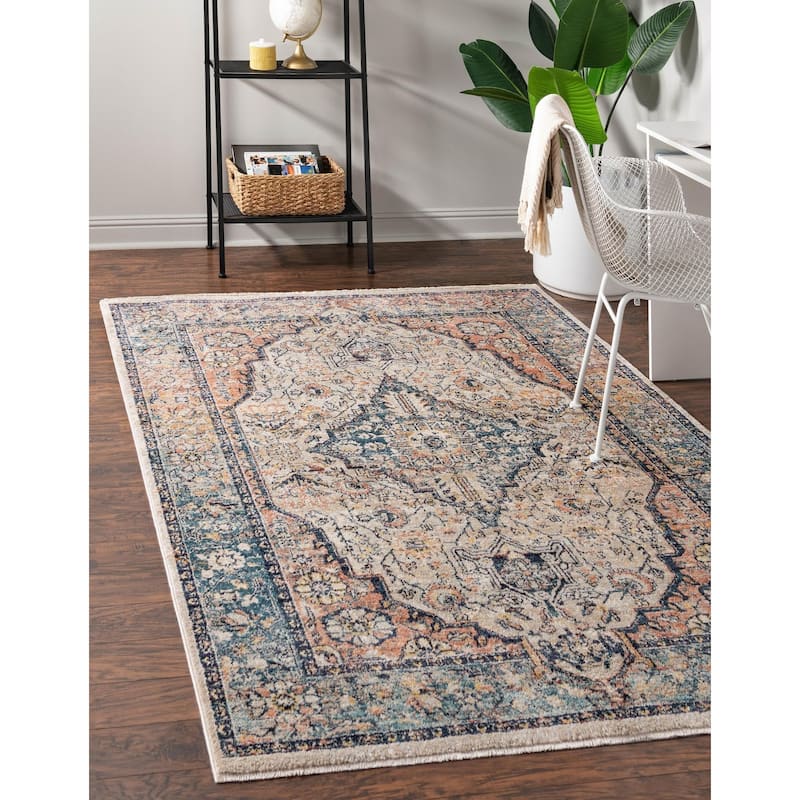 Traditional Nixa Collection Area Rug - 3'1"x5'3" - Blue