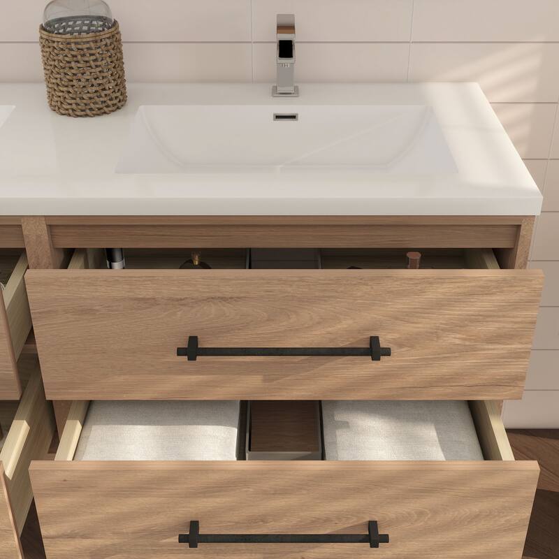 Victoria 60'' Floating Vanity with Double Reinforced Acrylic Sink - 59.5