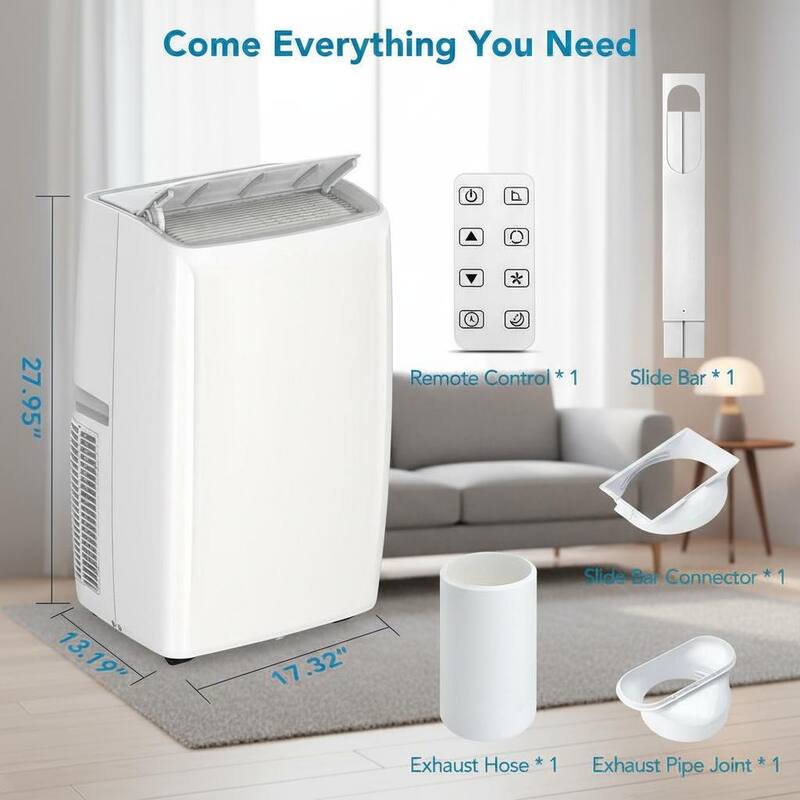 3-In-1 Portable Air Conditioners, Cooling Up to 750 Sq. Ft, 14000 BTU