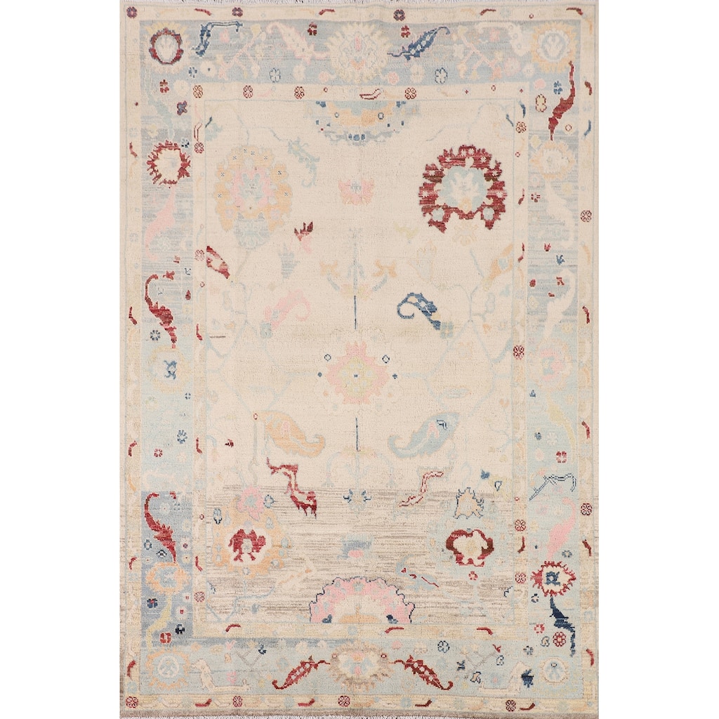 Kazak Oriental Area Rug Hand-Knotted Dining Room Wool Carpet - 5'9" x 7'10"