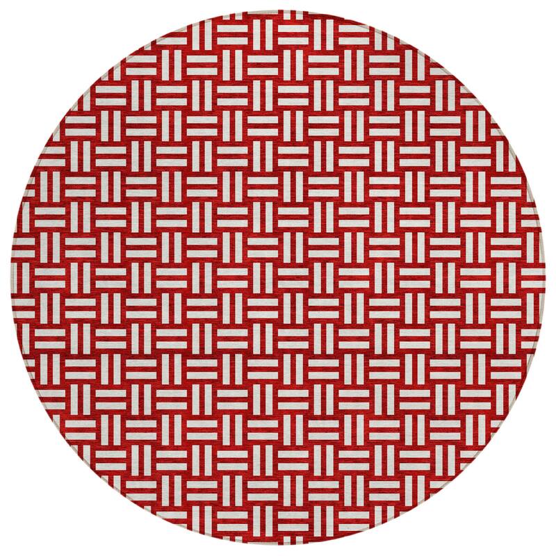 HomeRoots Geometric Transitional Rectangle Outdoor Rug