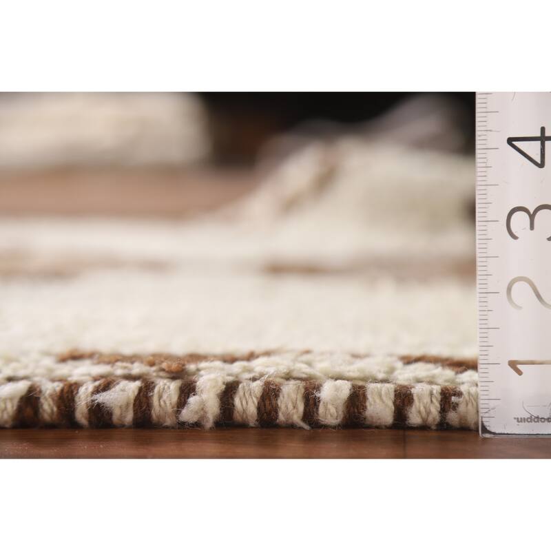 Anatolian Beige Turkish Runner Rug Hand-knotted Wool Carpet - 3'5"x 10'9"