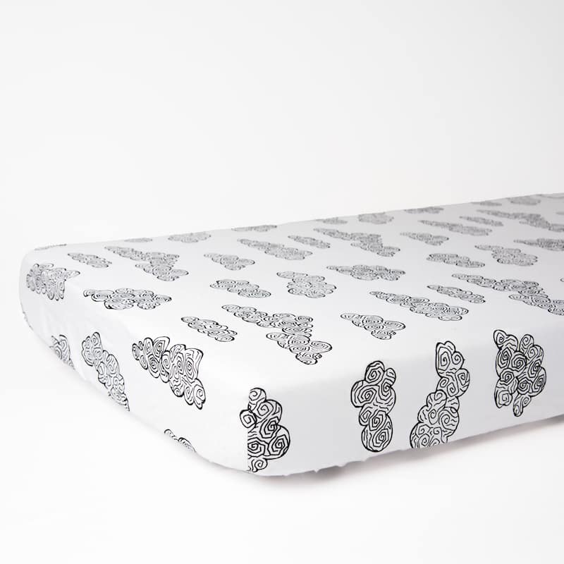 Rizzy Home Cloud Cotton Fitted Cribsheet - 28" X 52"