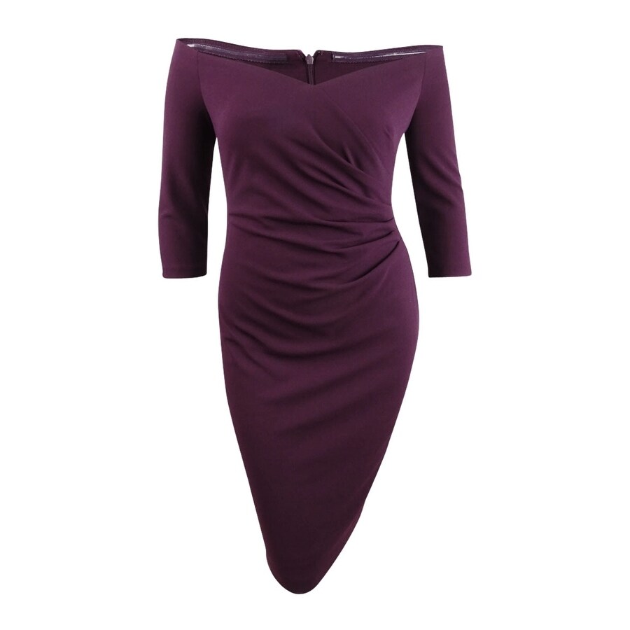 high neck off shoulder dress CLAW ONE SHOULDER DRESS