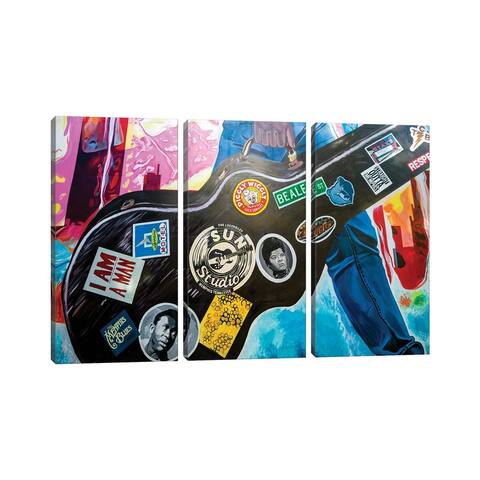iCanvas "Music Graffiti on Main Street" by Susanne Kremer 3-Piece Canvas Wall Art Set