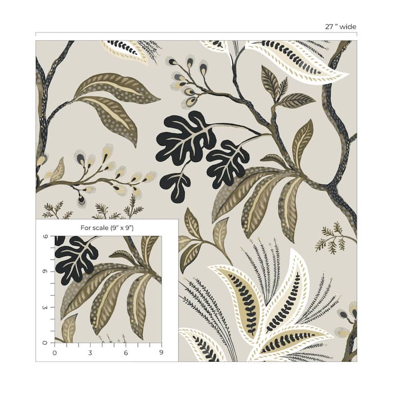NextWall Forest Flourish Peel and Stick Wallpaper