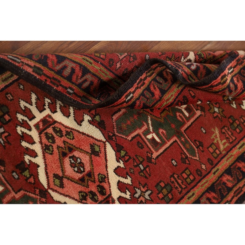 Tribal Geometric Gharajeh Persian Runner Rug Handmade Wool Carpet - 2'2" x 6'1"