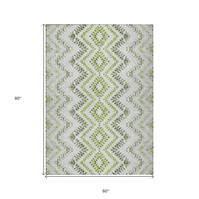 HomeRoots Geometric Transitional Rectangle Outdoor Rug