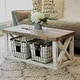 preview thumbnail 6 of 7, Wooden X Leg Coffee Table Antique White