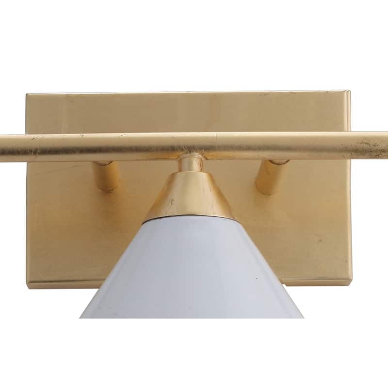 Caleb Metal Vanity, White/Gold by JONATHAN Y