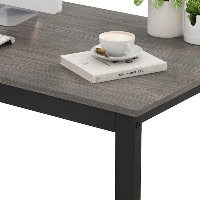 L-Shaped Computer Desk, 55.1"W Large Executive Office Desk
