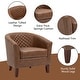 preview thumbnail 14 of 90, Axia Barrel PU Leather Accent Chair with Nailhead Trim