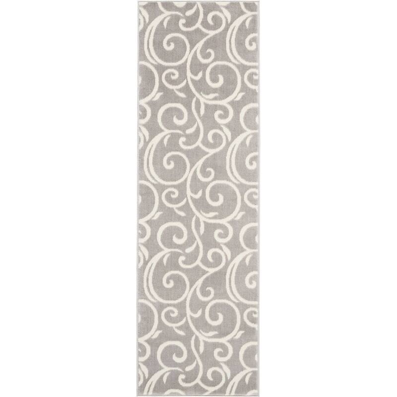 Nourison Grafix Farmhouse Country Scroll Transitional Area Rug