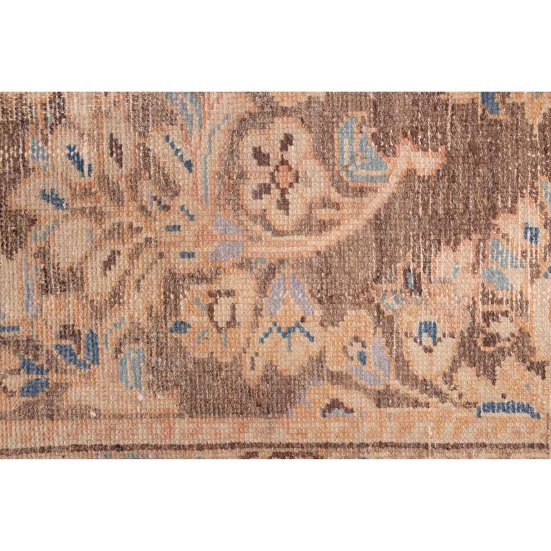 ECARPETGALLERY Hand-knotted Antalya Vintage Dark Brown Wool Rug - 3'9 x 7'7