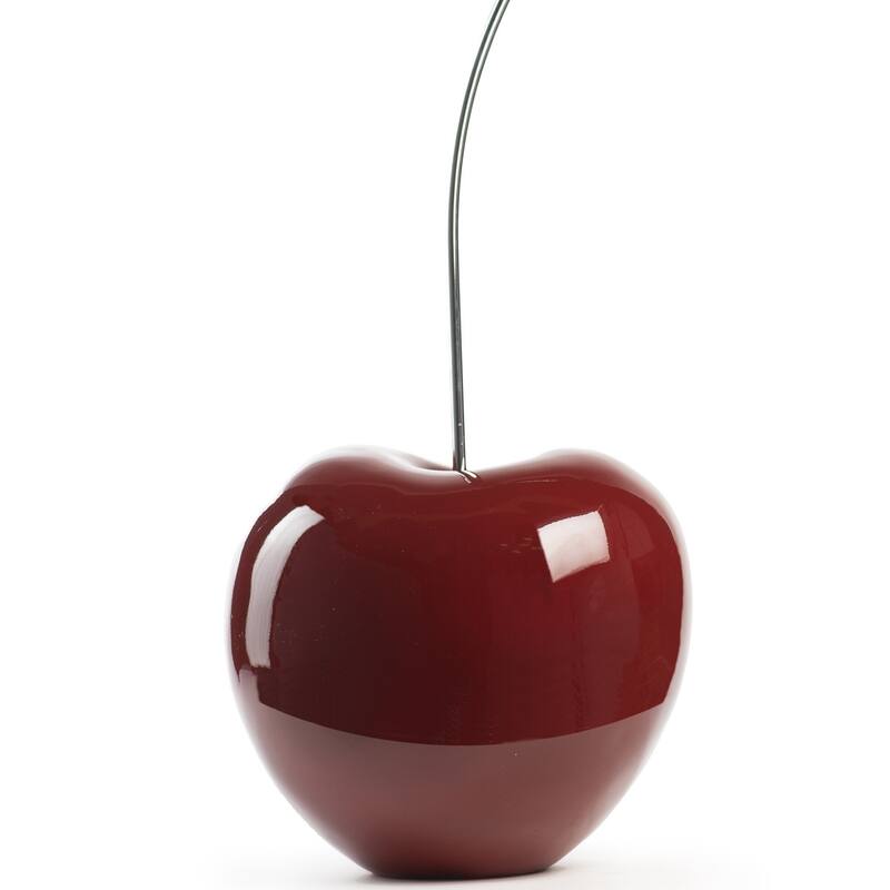 Red Wine Cherry Resin Sculpture - N/A