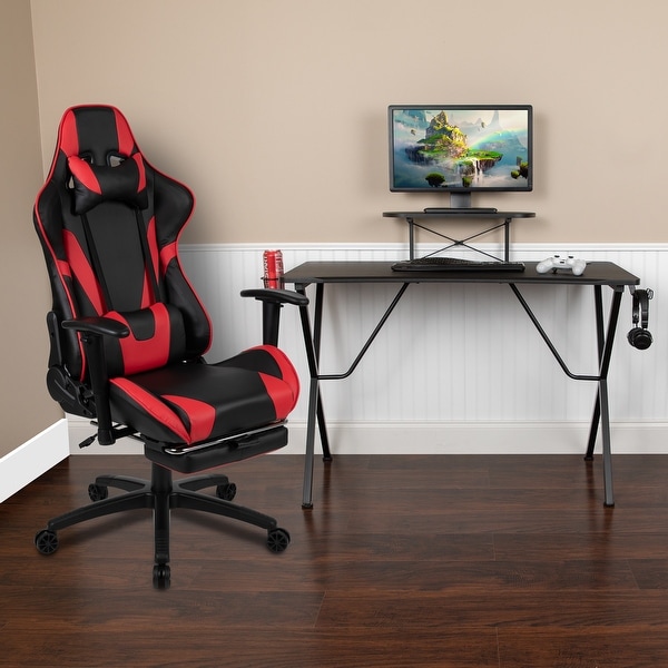 gaming desk and chair