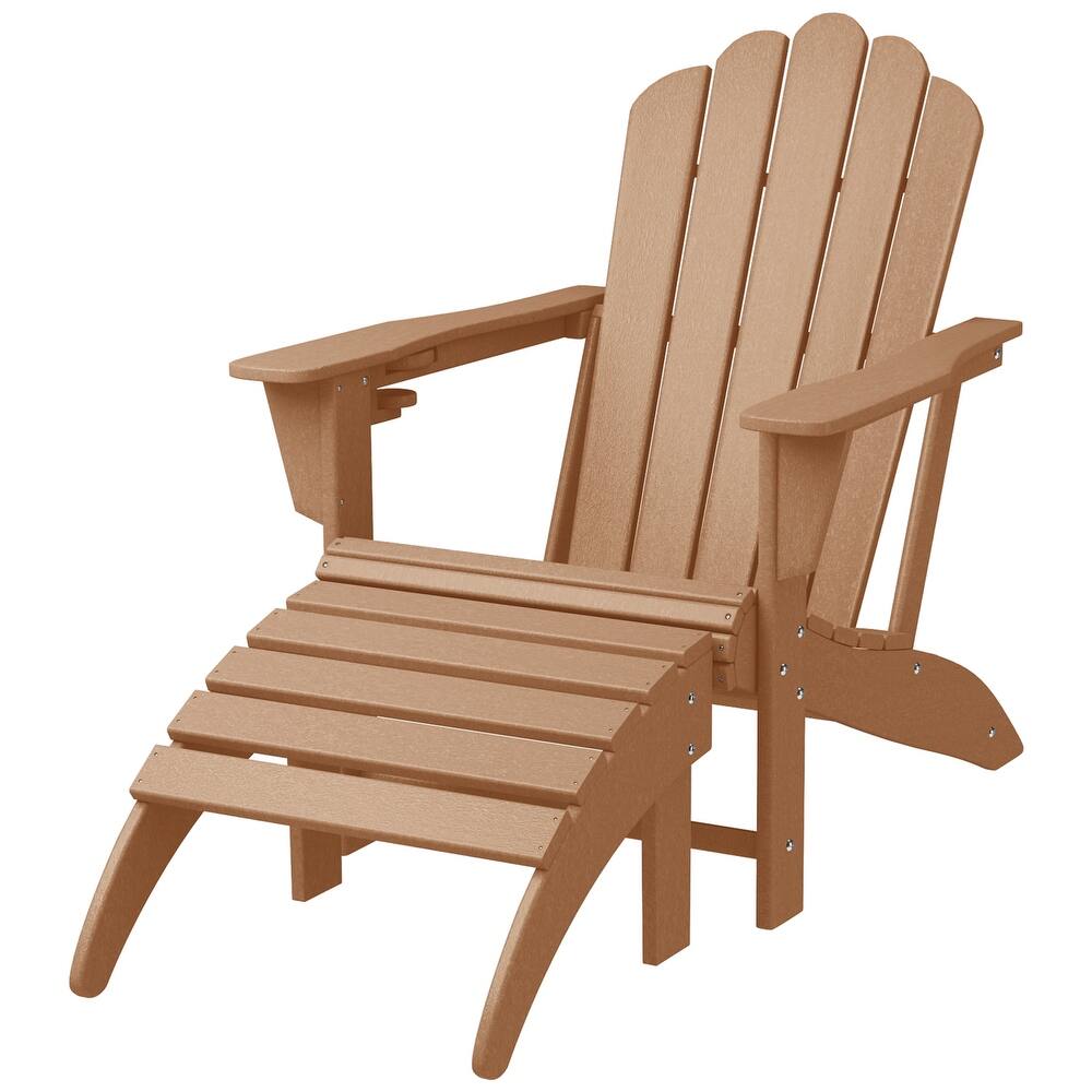 Aderson Outdoor Poly Adirondack Chair with Ottoman