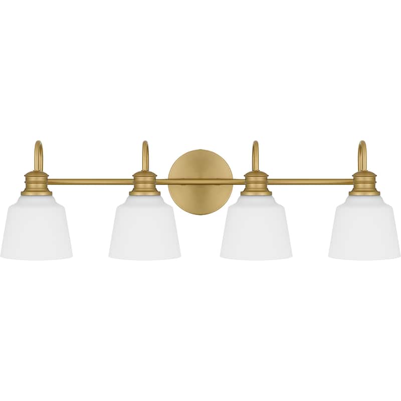 Hinton 4-Light Aged Brass Bath Light