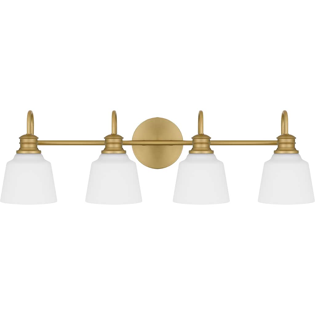 Hinton 4-Light Aged Brass Bath Light