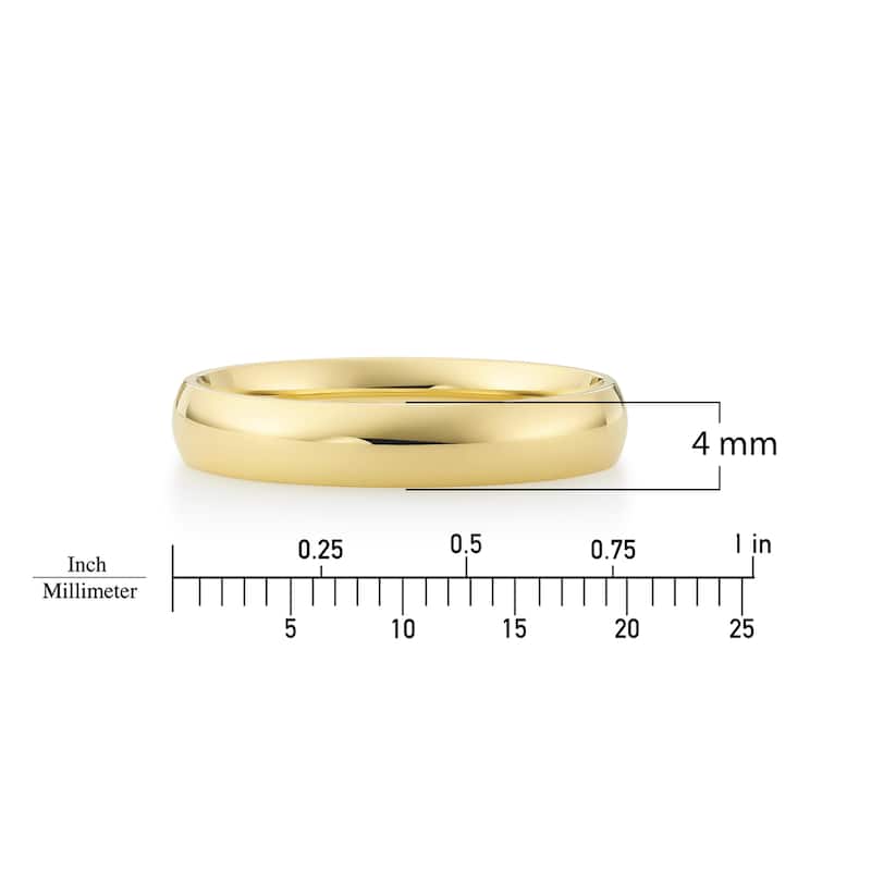 Clover Yellow Gold Comfort Fit Wedding Band