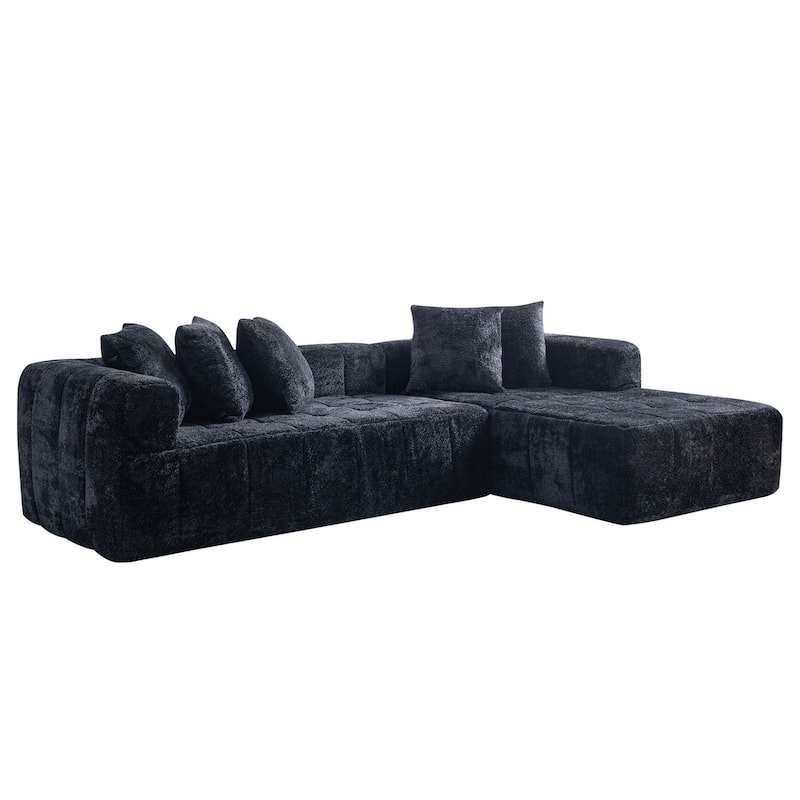 107.9" Modern L-Shape Cloud Sectional Sofa, No Assembly Required