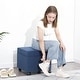 preview thumbnail 21 of 149, Adeco Square Storage Ottoman 17 inch Footstool