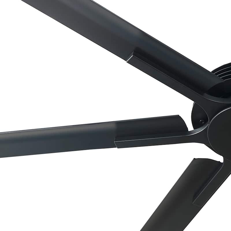 Ceiling Fan Modern 100" Industrial 7-Blade Black Metal