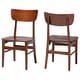 preview thumbnail 2 of 8, Baxton Studio Netherlands Mid-century Scandinavian Style Dark Walnut Bentwood Dining Chair Set