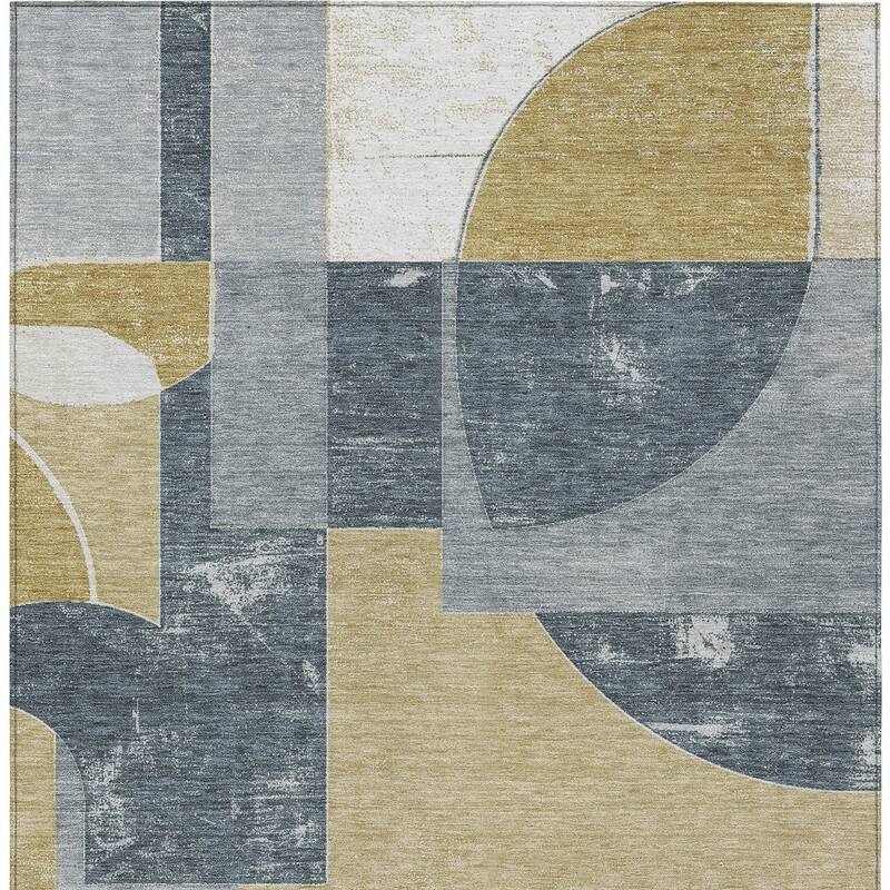 HomeRoots Geometric Modern Rectangle Outdoor Rug