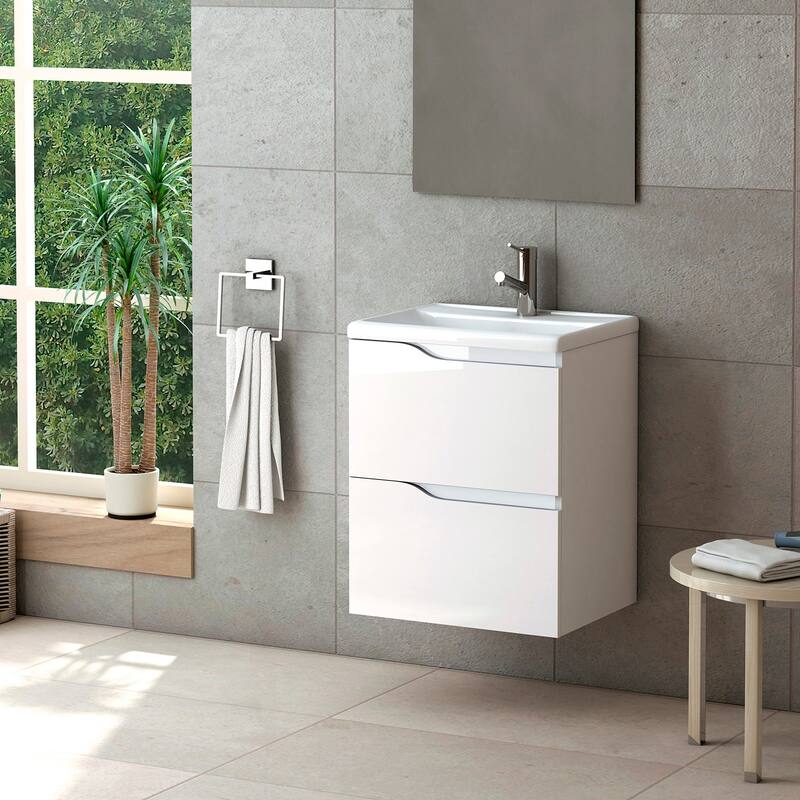 WS Bath Collections Menta C50 Menta 20" Wall Mounted Single Basin
