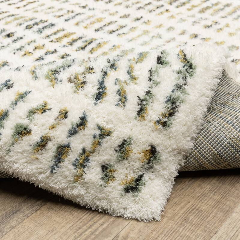 Style Haven Genoa Dashed Lines Ivory/ Multi Area Rug