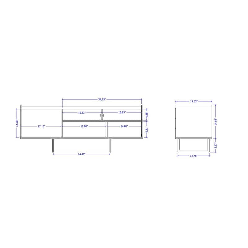 Winston 53 In. 4 Shelf Media Cabinet Console