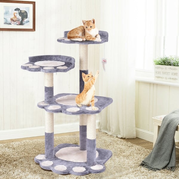 Shop Gymax 42 Cat Tree Kitten Pet Furniture Multi Level Climb