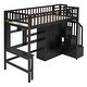 preview thumbnail 10 of 16, Twin Size Loft Bed Kids Bed with Bookshelf,Drawers,Desk and Wardrobe